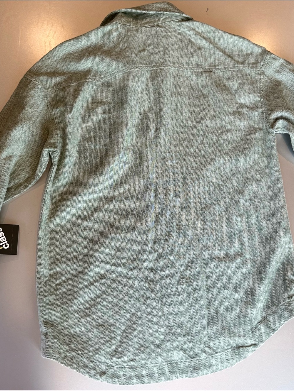 Target Kids Sage Ribbed Button-Front Shirt - Picture 5 of 8